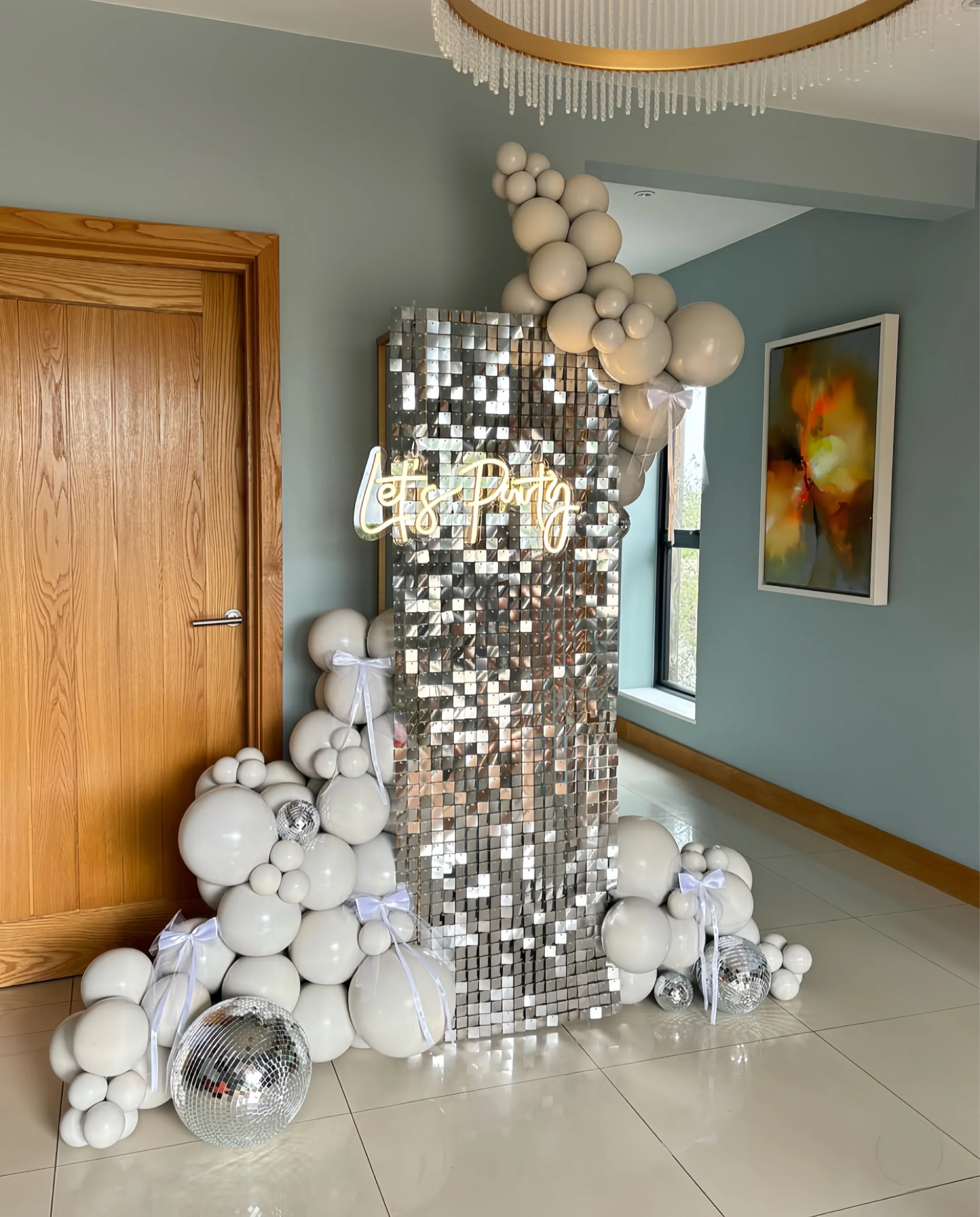 Mini sequin wall 180cm x 60cm  12 panels