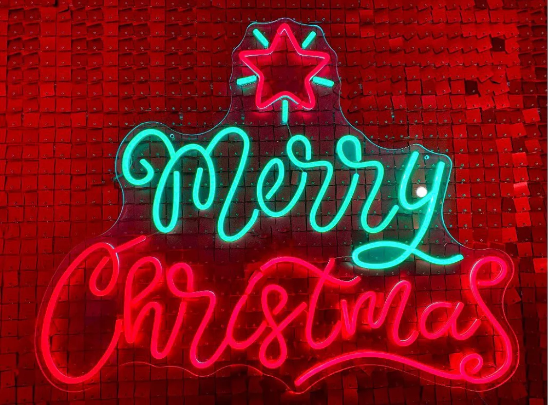 “Merry Christmas” neon sign 91cm x 73cm