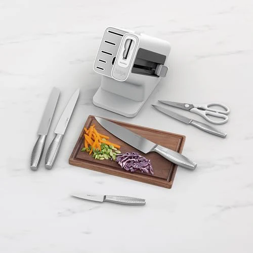 Horkovzdušná fritéza Ninja MAX PRO 2025, 6,2 l, černá/měděná, AF180EUCP + držák nožů Ninja StaySharp bílý, K62006EUWH + pánev Ninja Foodi ZEROSTICK 28 cm, šedá, C30028EU