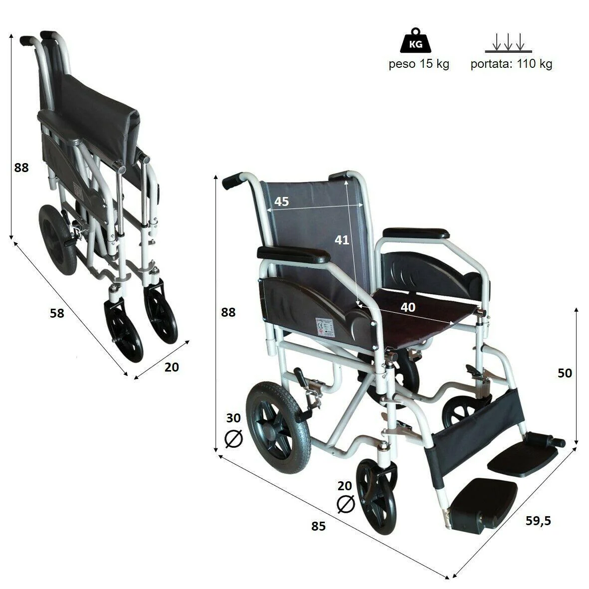 Invalidní vozík Transit (ocel) | SATIS