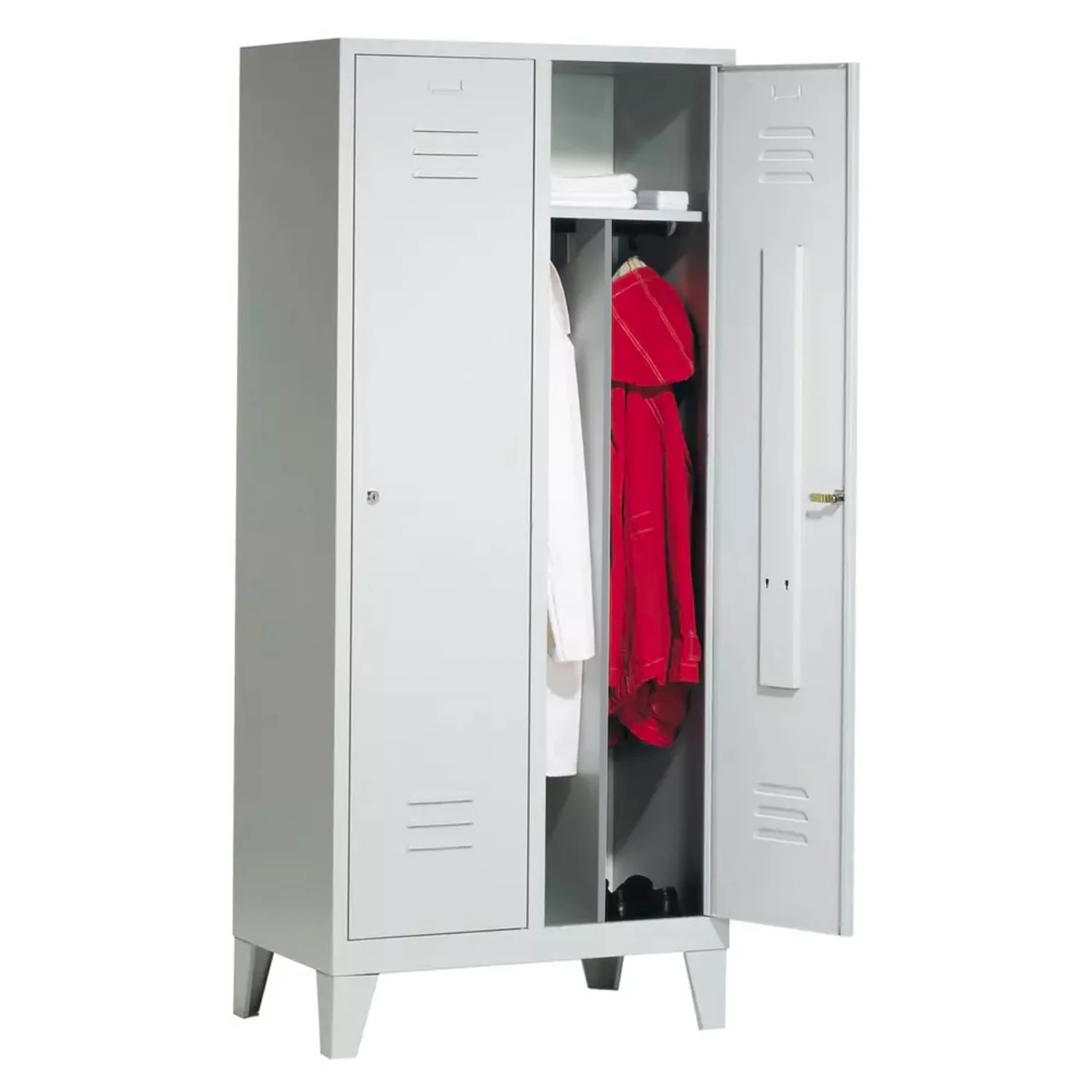 Dvoumístná skříňka s dělicí přepážkou a klíči