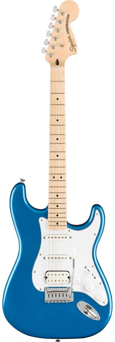 Squier by Fender Affinity Series Stratocaster Pack, HSS, javorový hmatník, Lake Placid Blue.