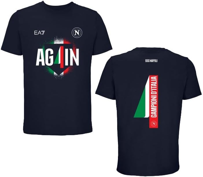 SSC NAPOLI T-Shirt Celebrativa Campioni d'Italia 24/25 SR T-Shirt Unisex - Adulto