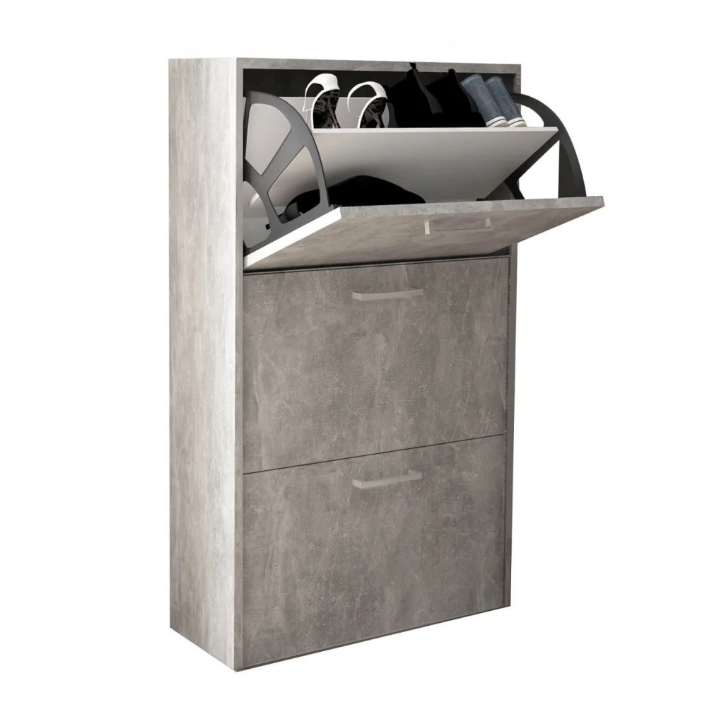 Botník „Molly“ se 3 výklopnými dvířky, vyrobený ze dřeva o tloušťce 16 mm, pro vnitřní použití