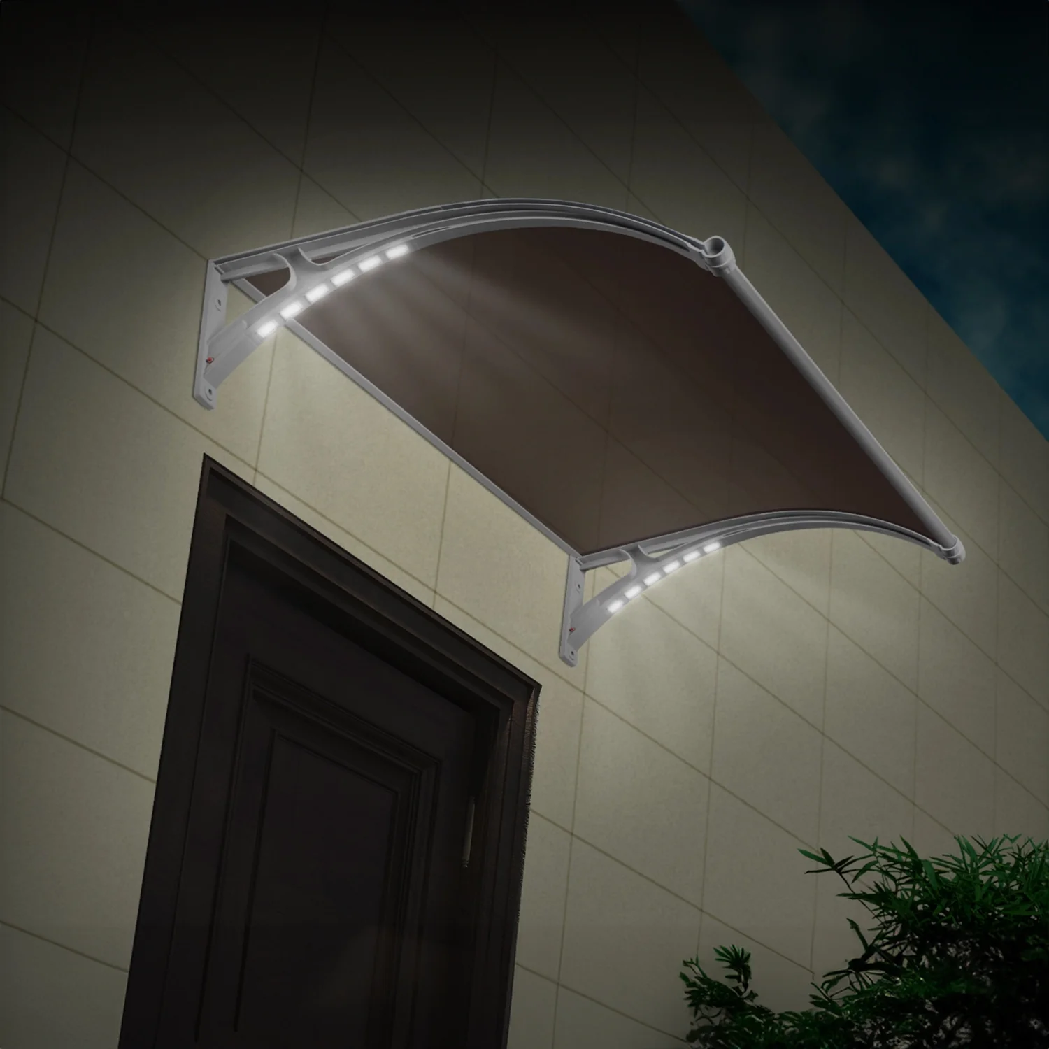 ABS stříška s opálovým krytem 1x1,5m s LED diodami