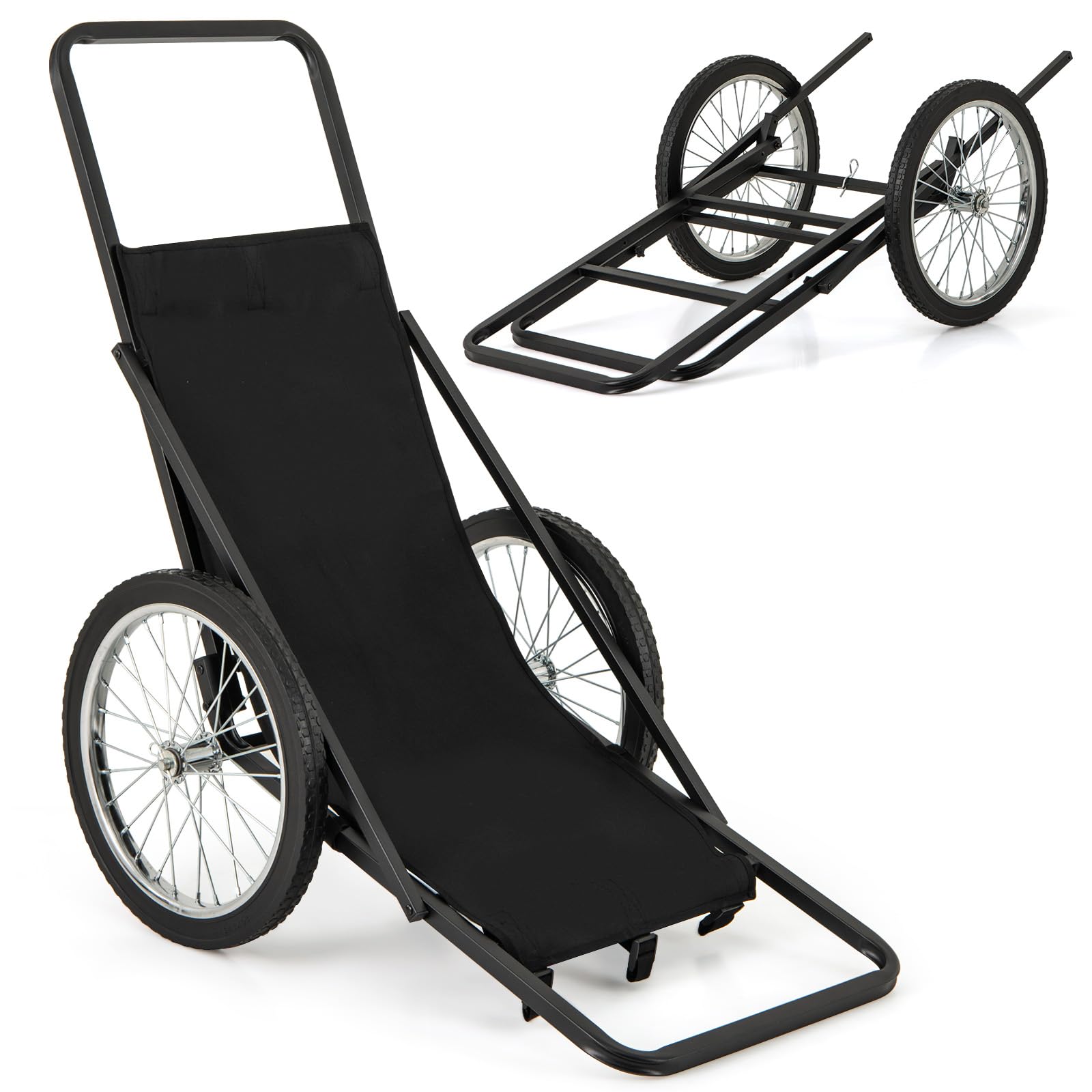 Skládací vozík na jeleny 2025 s polyesterovou vložkou, těžký lovecký vozík o nosnosti 550 liber s 20