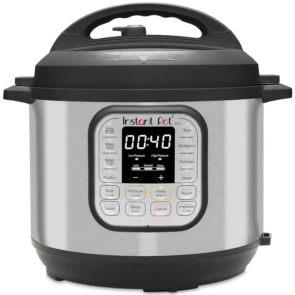 Elektrický tlakový hrnec Instant Pot z nerezové oceli Duo o objemu 8 litrů, 2025