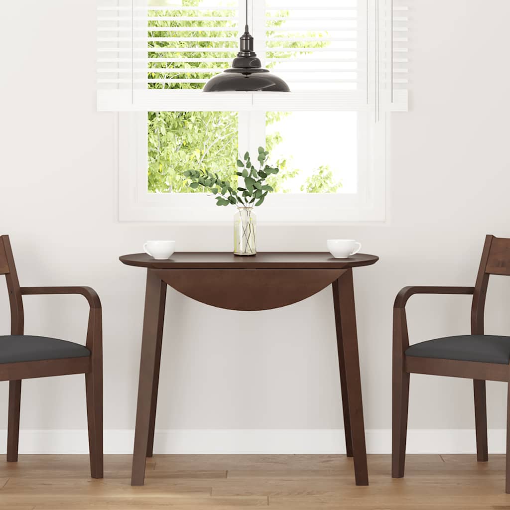 Hnědý jídelní stůl z masivního dřeva Hevea