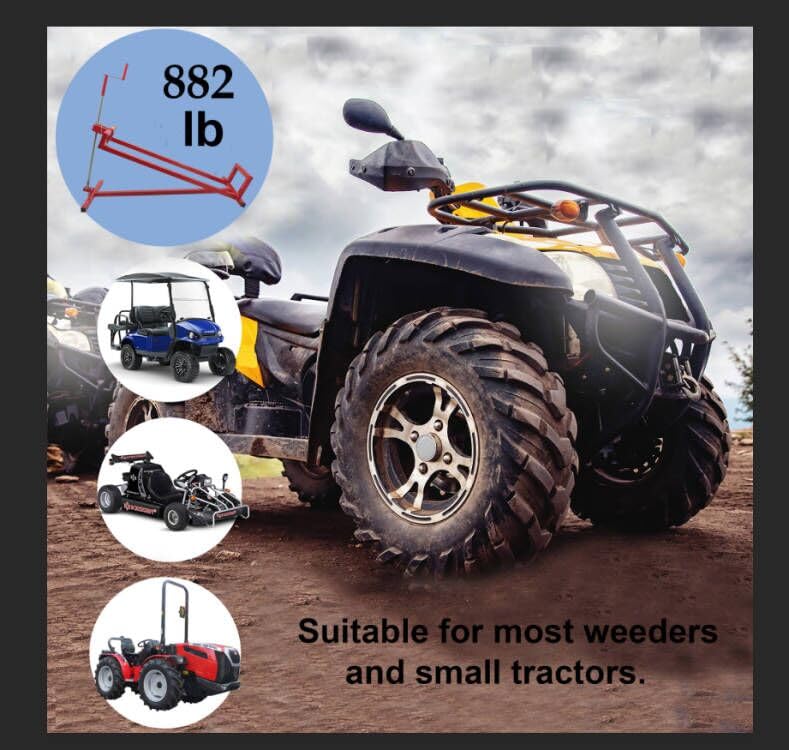 Zvedací plošina pro sekačky na trávu 2025 – Zvedací plošina s nosností 400 kg pro zahradní traktory a sekačky na trávu