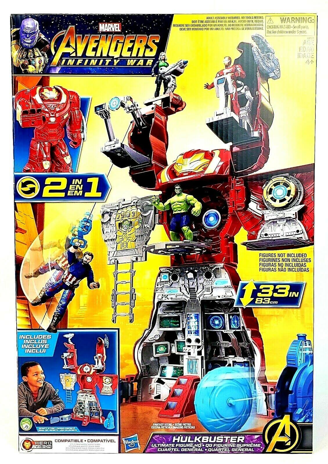 Hasbro Marvel Avengers Infinity War Hulkbuster Ultimate Figure HQ Playset s terčovou věží a roto-blade odpalovačem