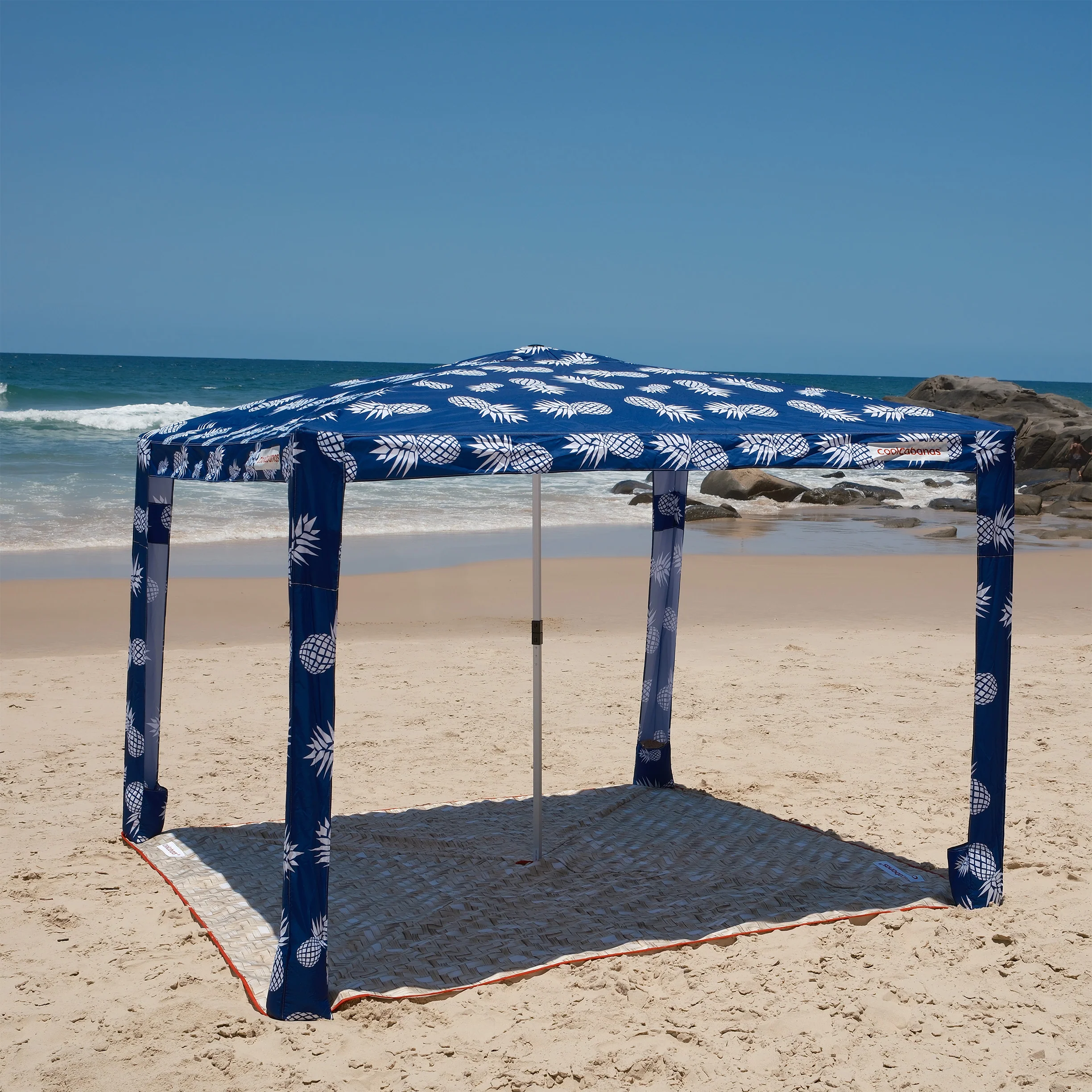 Plážový stín CoolCabana 5 - ochrana UPF 50+, velká stínicí plocha
