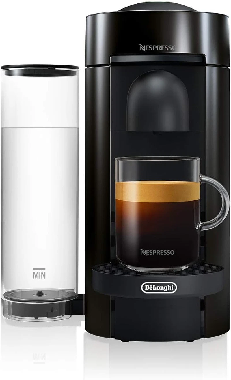 Espresso kávovar Vertuo ENV150B od De'Longhi, inkoustově černá barva, verné kapsle