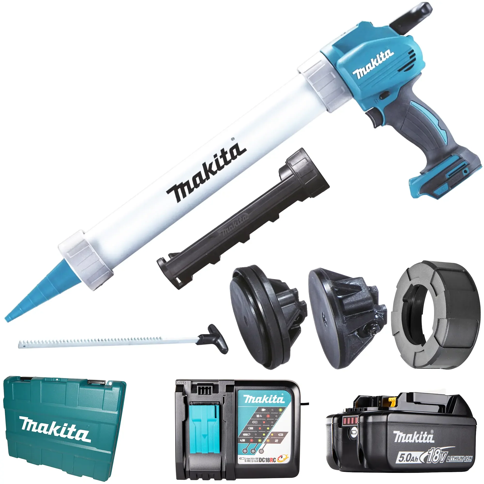 Makita DCG180RAX 18V 5Ah silikonová pistole – profesionální a akumulátorová