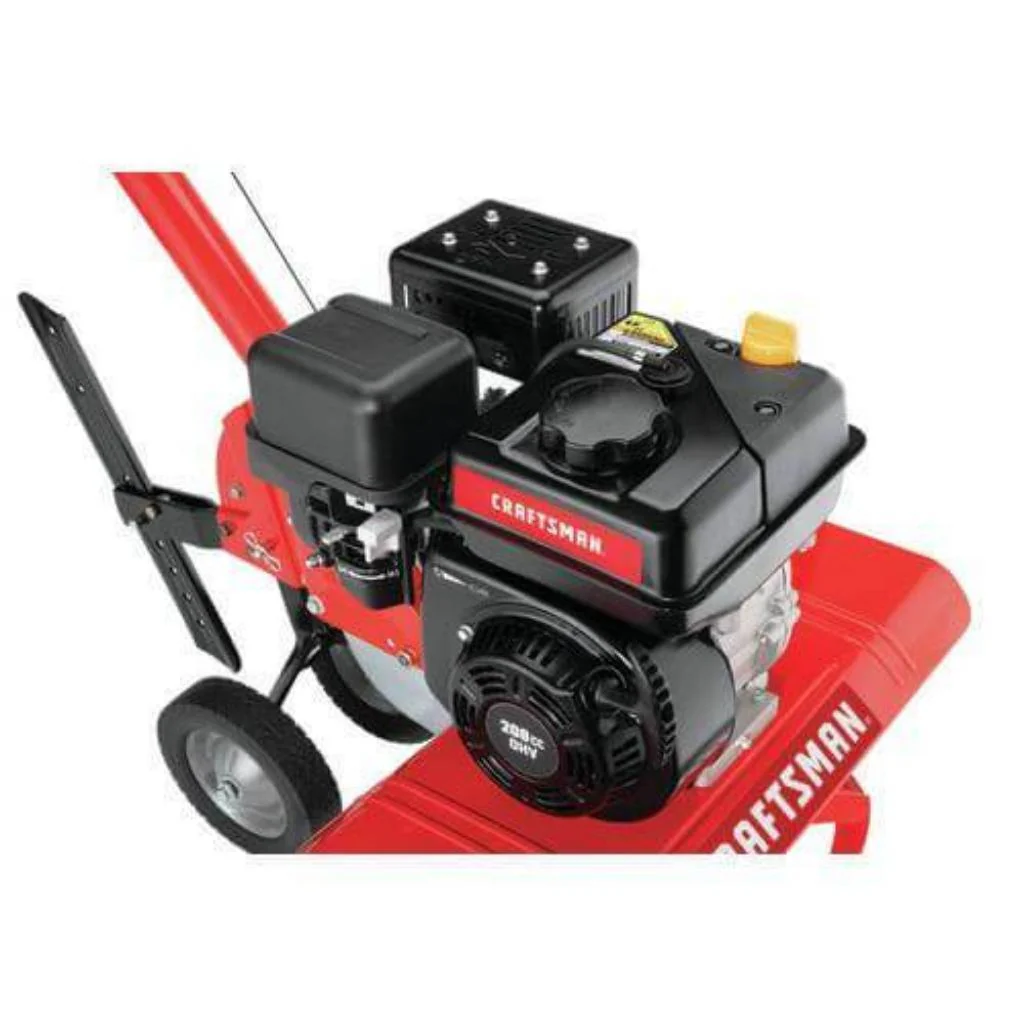 Zahradní kultivátor Craftsman s předními hroty a poškrábáním