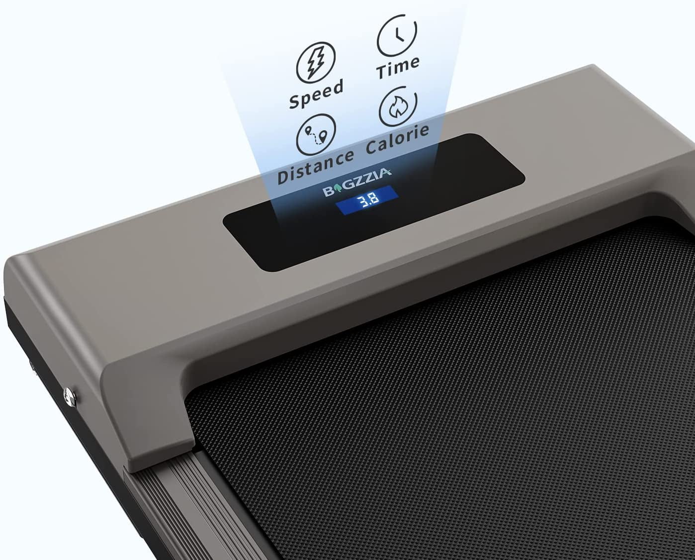 Bigzzia Walking Pad pod běžecký pás pod stůl, běžecké pásy s dálkovým ovládáním a LCD displejem pro domácí kancelář, maximální hmotnost 129 kg, růžová