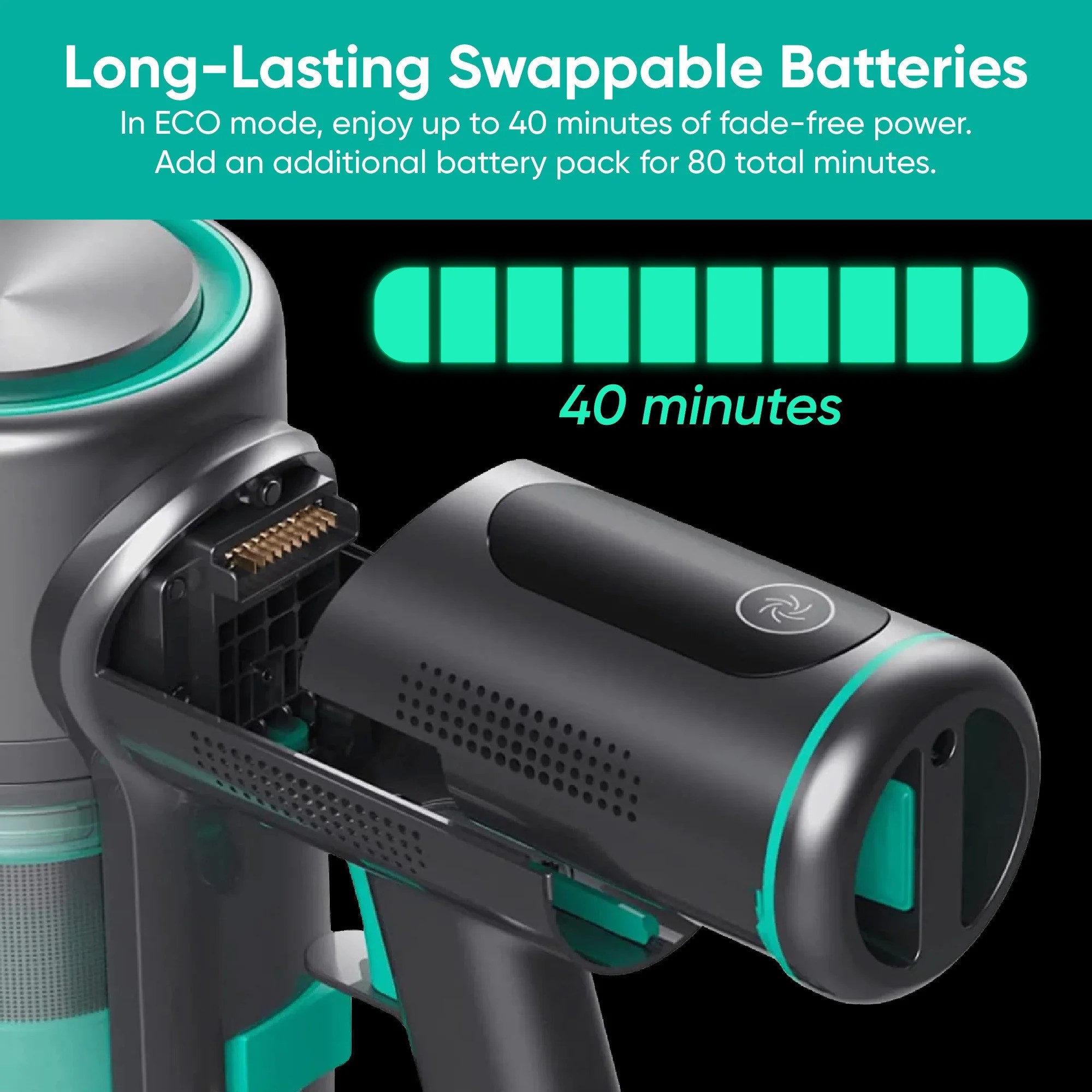 Bezdrátový tyčový vysavač Wyze 20 kPa na koberce, tvrdé podlahy a zvířecí chlupy