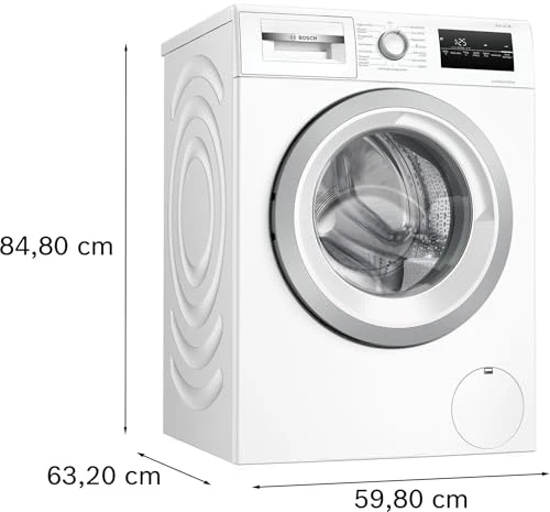 2025 Bosch WAN28K23, Serie 4, Pračka s předním plněním, 8 kg, 1400 ot./min, EcoSilence Drive: tiché a energeticky úsporné praní, Hygiene Plus, Speed ​​​​Perfect, Bílá, 60 cm, Amazon Exclusive Edition
