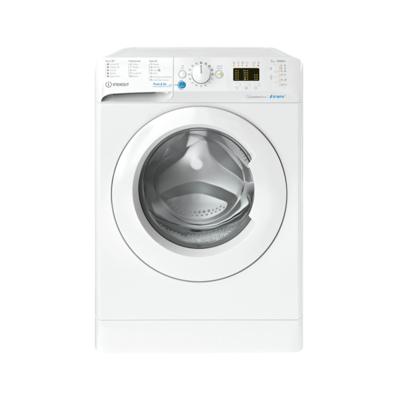 Indesit BWA 81295X WV IT Innex Steam Pračka s předním plněním 8 kg Třída B 1200 ot./min (V 84,5 x Š 59,5 x H 63) Invertorový motor Samočisticí Bílá