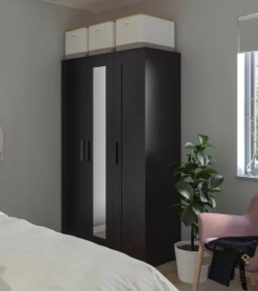 IKEA BRIMNES Šatní skříň – 3 dveře, bílá, 117x190 cm