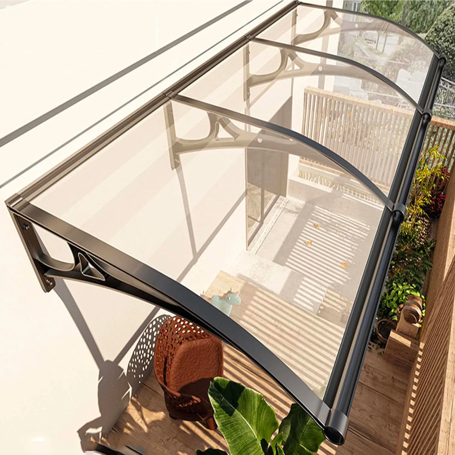 ABS stříška s opálovým krytem 1x1,5m s LED diodami