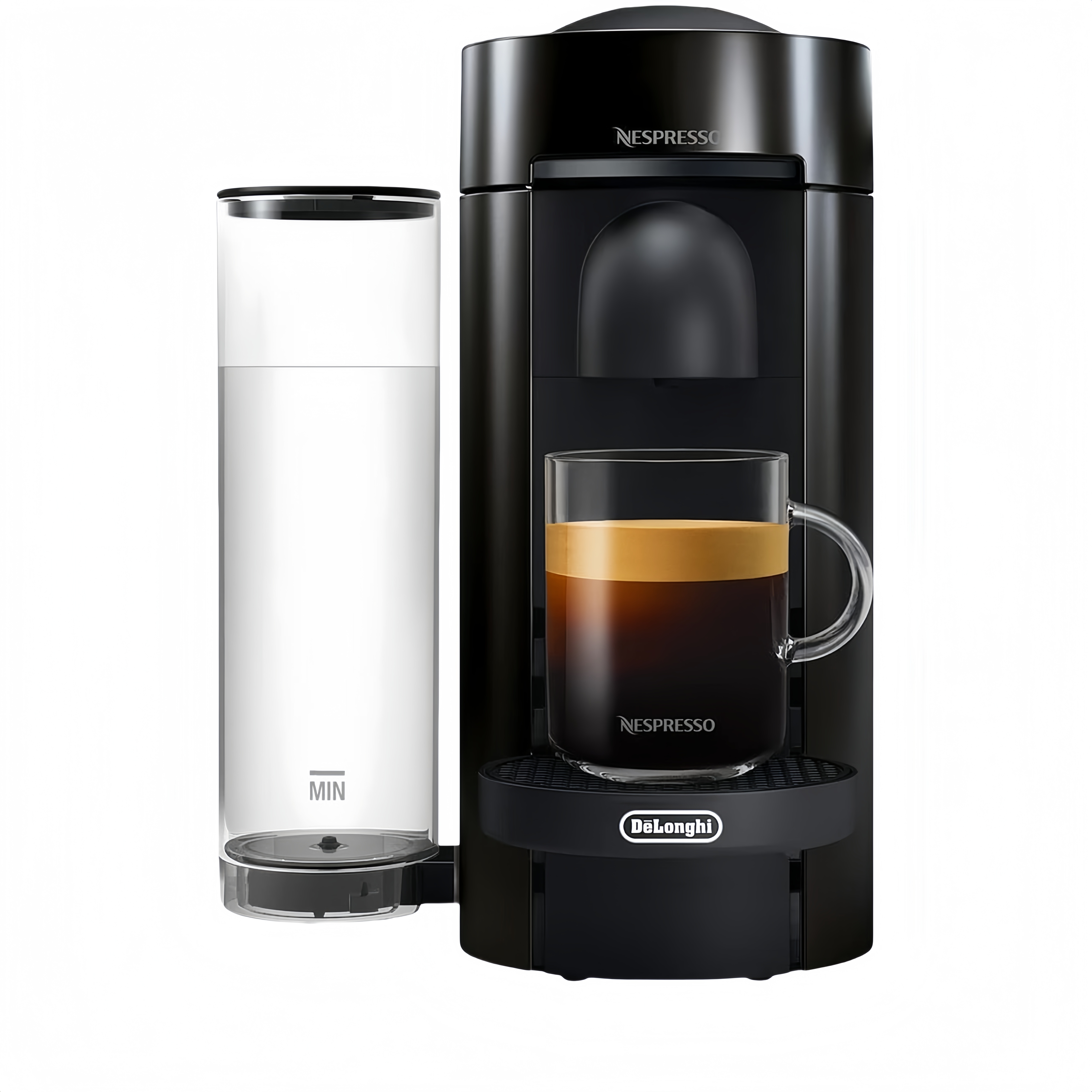 Espresso kávovar Vertuo ENV150B od De'Longhi, inkoustově černá barva, verné kapsle