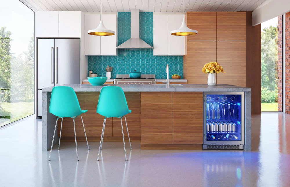 Chladič nápojů Zephyr 24'' s jednou zónou, skleněné dveře, 5,8 krychlových stop.