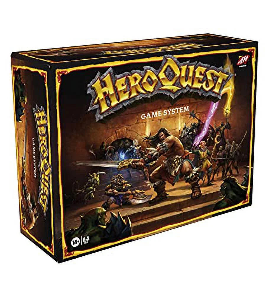 Herní systém Hasbro Gaming Avalon Hill HeroQuest z roku 2025, desková hra, pohlcující fantasy adventura s tematikou Dungeon Crawler pro věk 14 let a starší, 2–5 hráčů.