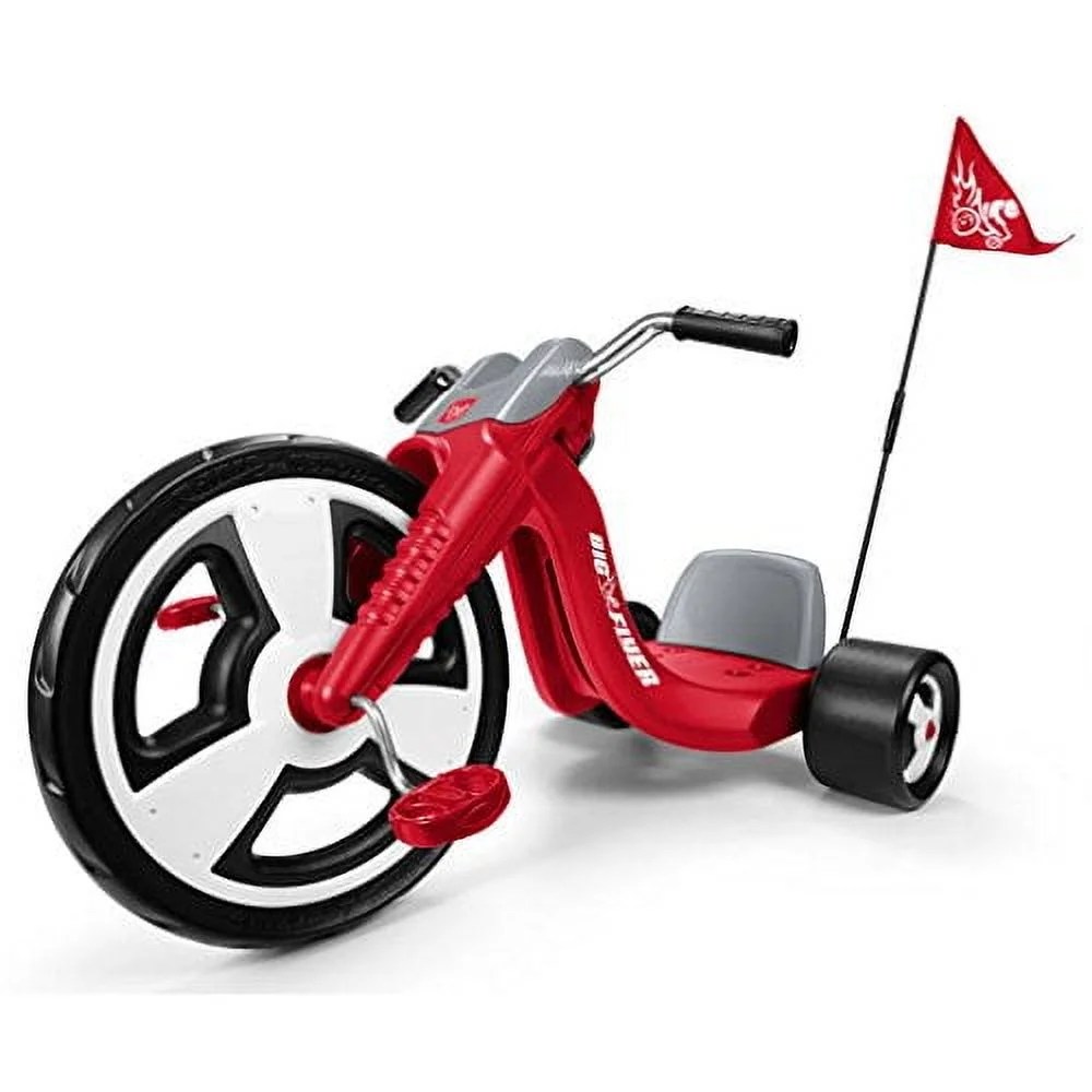 Tříkolka Radio Flyer Big Sport Chopper s 16palcovým předním kolem, unisex, červená, pro věk 3-7 let