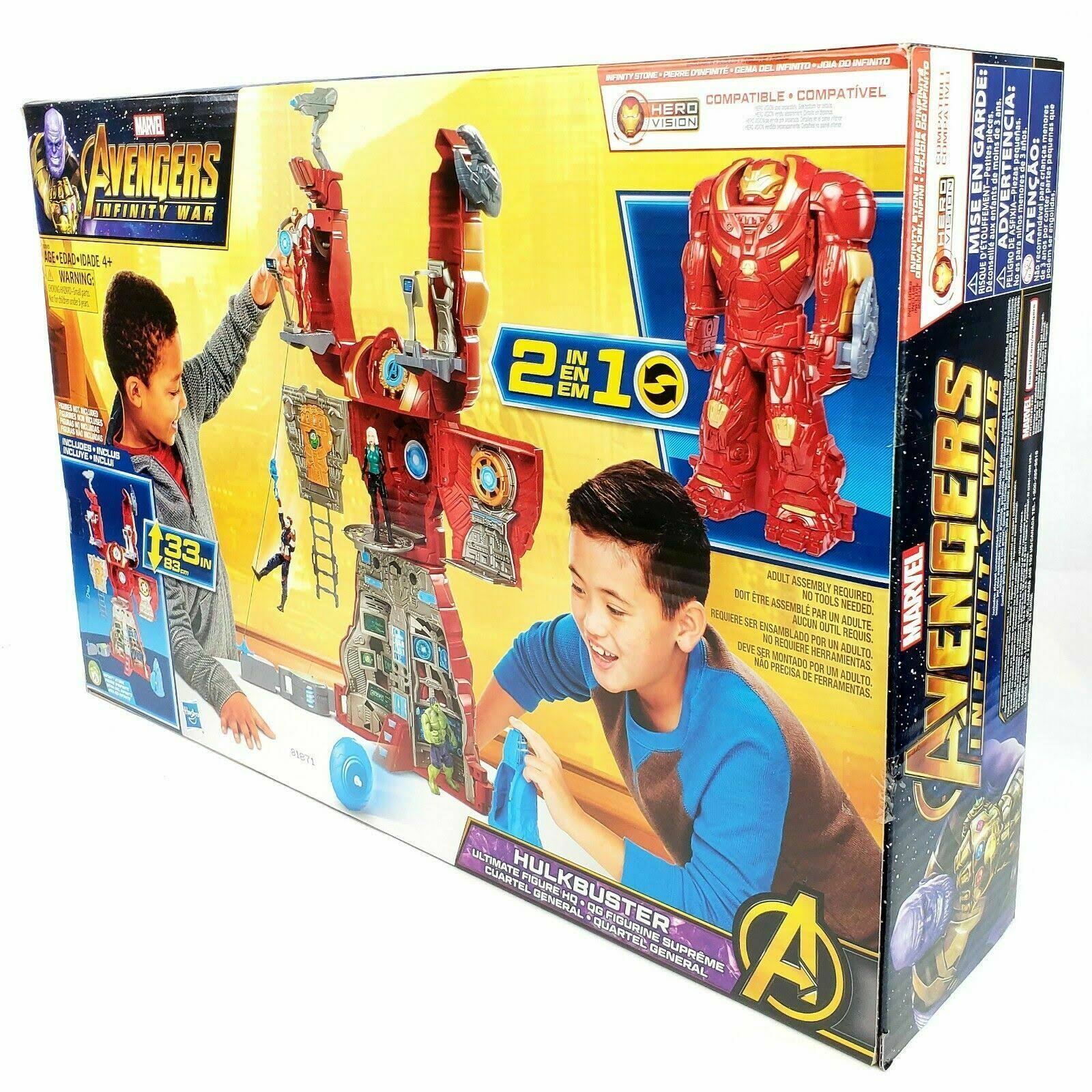 Hasbro Marvel Avengers Infinity War Hulkbuster Ultimate Figure HQ Playset s terčovou věží a roto-blade odpalovačem