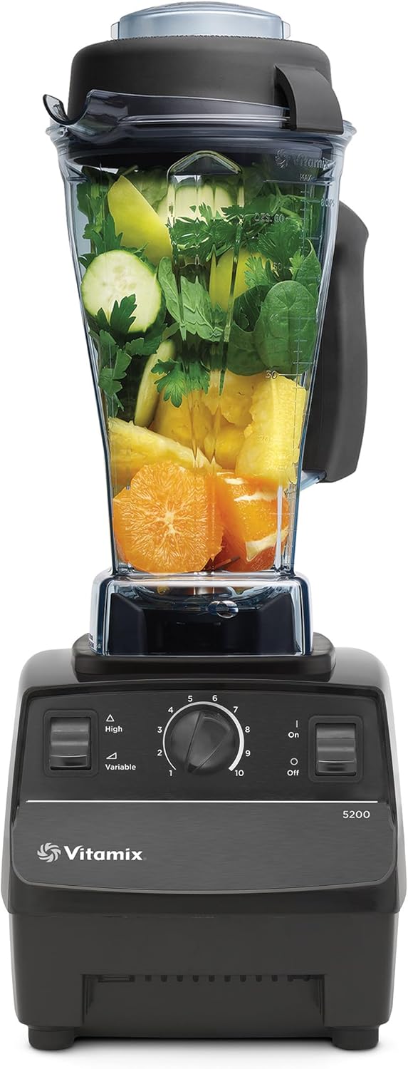 Mixér Vitamix 5200, profesionální třída, nádoba o objemu 64 oz, samočisticí, černá