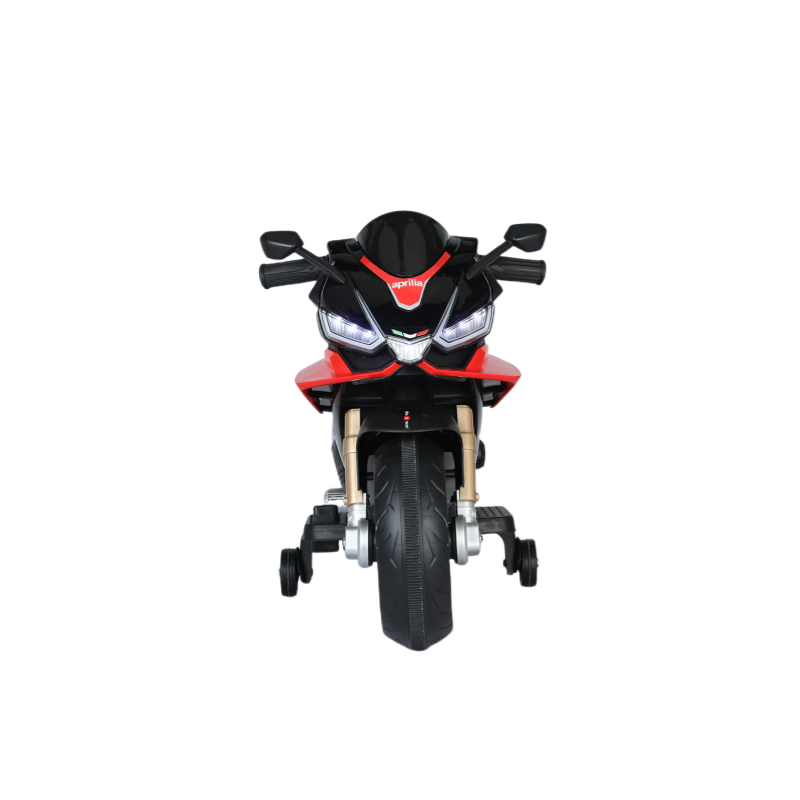 Aprilia RSIV Malý černý licencovaný 12V elektrický motocykl pro děti