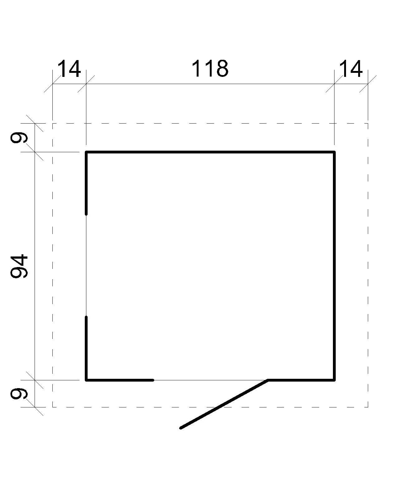 Venkovní dřevěný domeček pro děti s dveřmi a oknem – přizpůsobitelný – 130x106x145 cm
