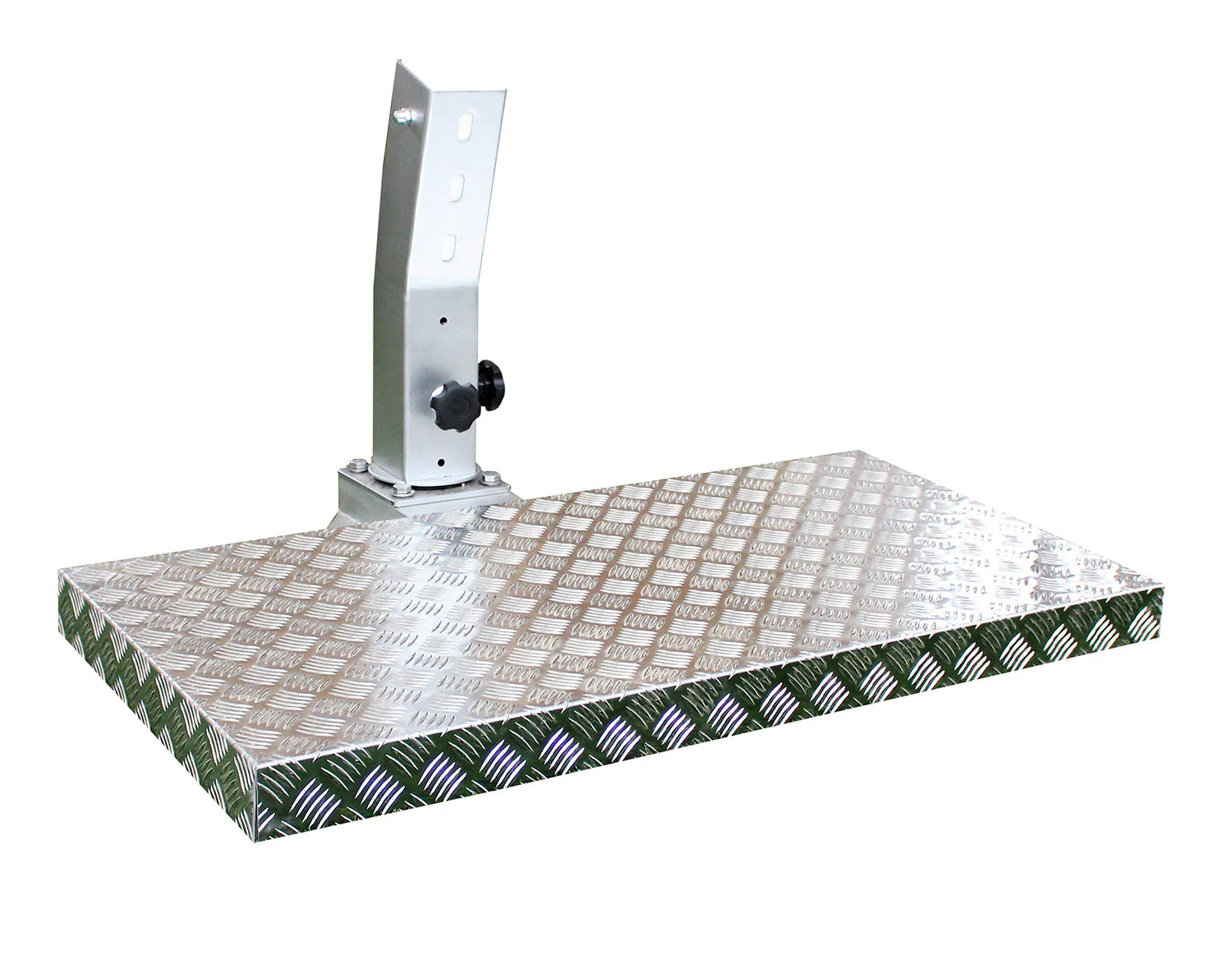 Podstavec pro zahradní slunečník s boční tyčí 104x54x8 cm z ryhovaného hliníku