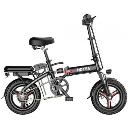 & VÝPRODEJ Skládací elektrické kolo, 250W elektrické kolo vhodné pro dospělé a teenagery Vyjímatelná baterie Elektrické kolo s tlustými pneumatikami Plážové sněhové kolo, nejlepší pro otce a matky (černé)