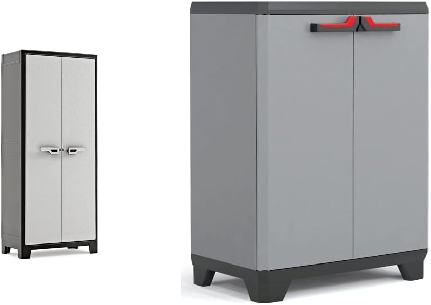 Vysoká šatní skříň Keter Titan s nastavitelnými policemi pro vnitřní i venkovní použití, 80 x 44 x 182 cm