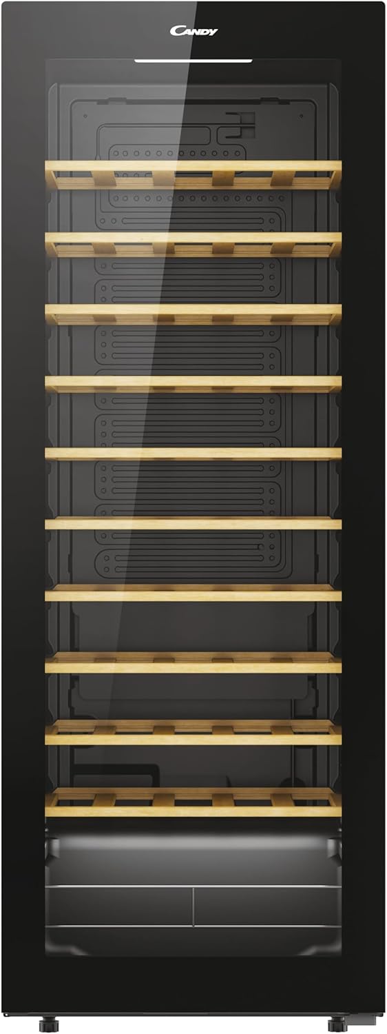Candy DiVino CWC058, Vinný sklep, 58 lahví, WiFi, aplikace hOn, oboustranné dveře, 10 polic, úprava proti UV záření, antivibrační kompresor, LED osvětlení, digitální ovládání, integrovaná rukojeť