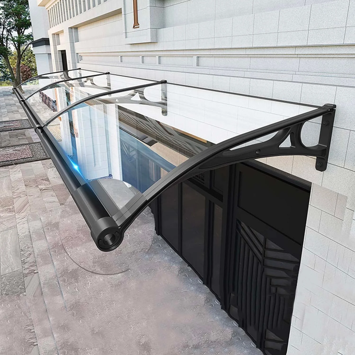 ABS stříška s opálovým krytem 1x1,5m s LED diodami