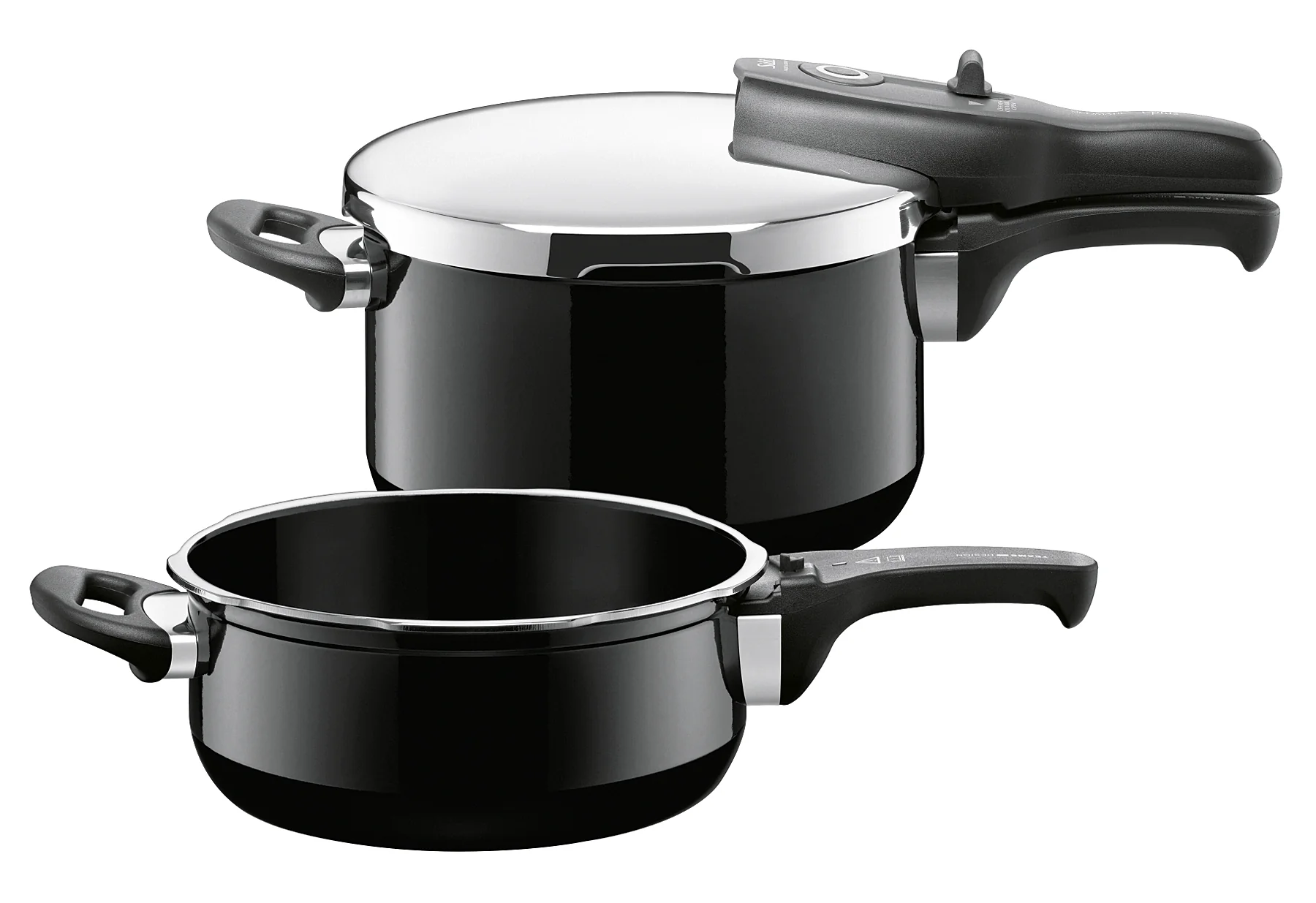 2025 Sicomatic t-plus Duo sada tlakových hrnců 4,5 l + 3 l Silargan černá 2dílná