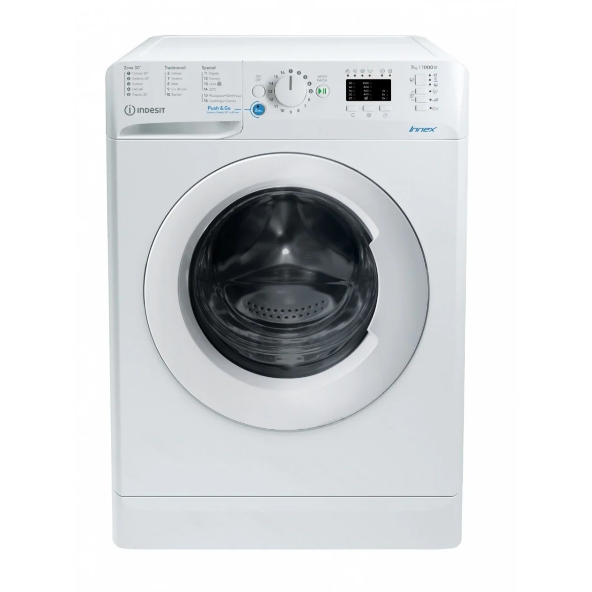 Indesit BWSA 71051 W IT N Pračka s předním plněním, 1000 ot./min, 7 kg, třída E