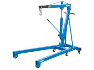 Skládací hydraulický jeřáb Fervi 0021/2 s výsuvným ramenem. Nosnost 2 tuny.