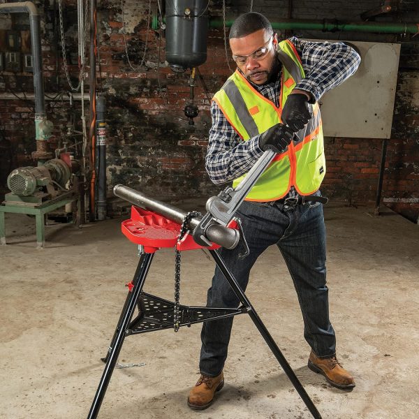 36273 460-6 Přenosný řetězový svěrák TRISTAND pro trubky 1/8-6, červeno-černý