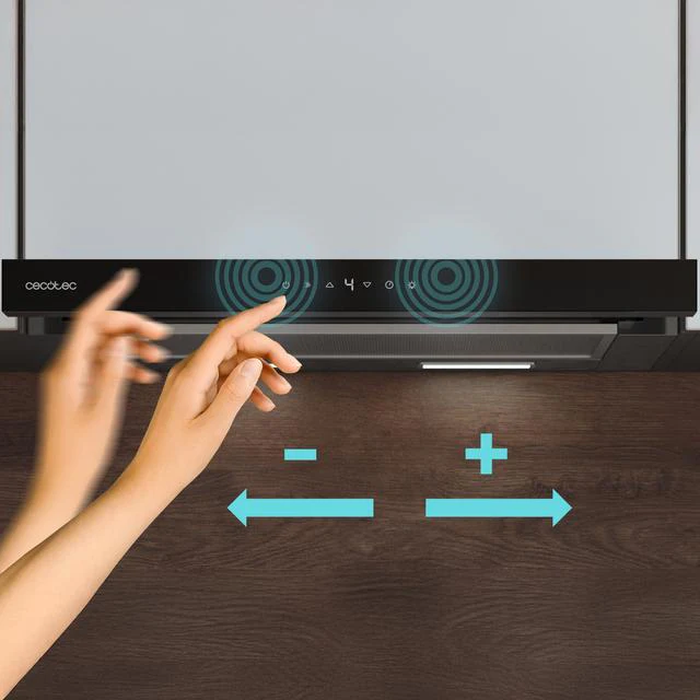 Bolero Flux TLT 605500 Černý skleněný odsavač par – vysoká energetická účinnost A++