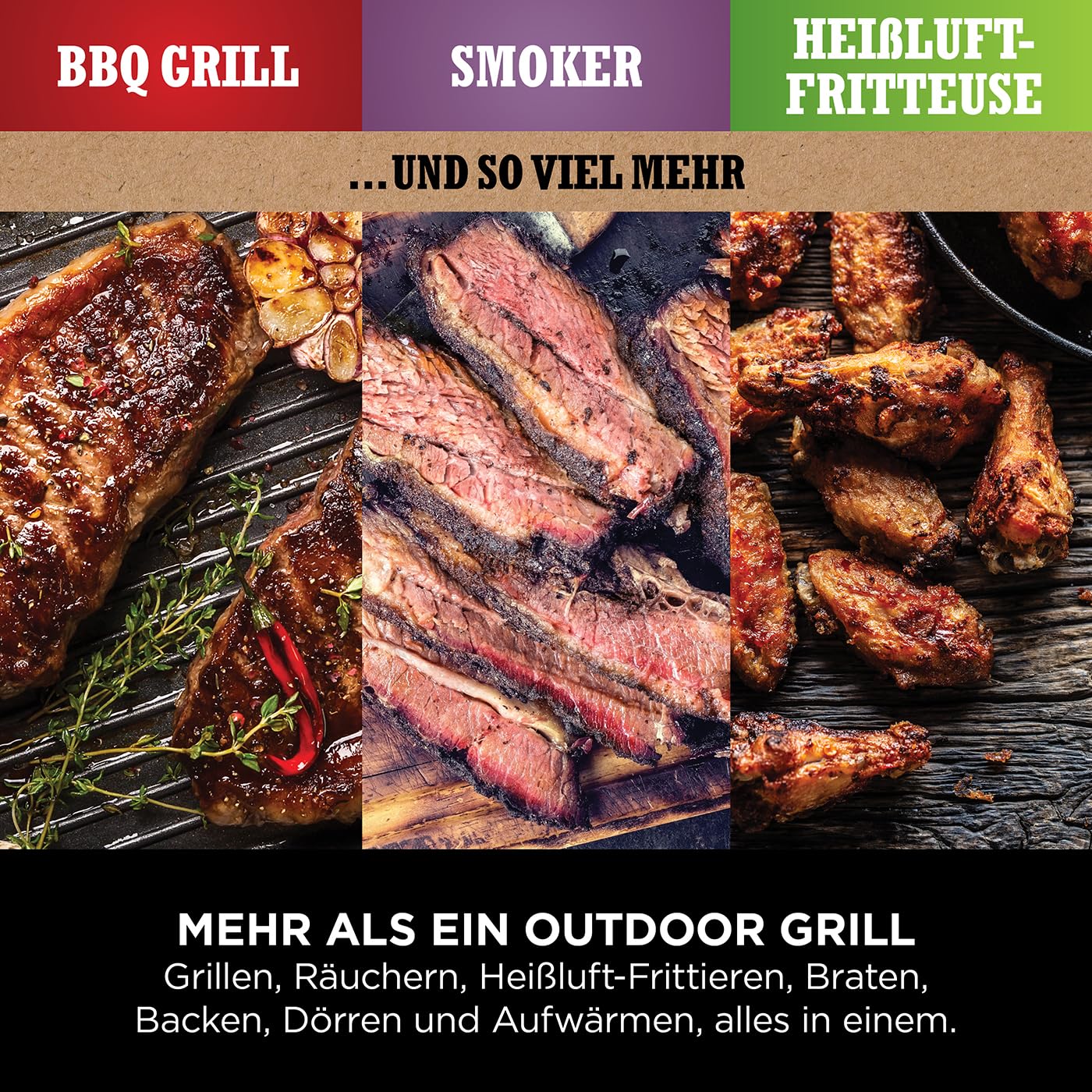 Elektrický gril Ninja Woodfire 7 v 1 s udírnou a fritézou z roku 2025