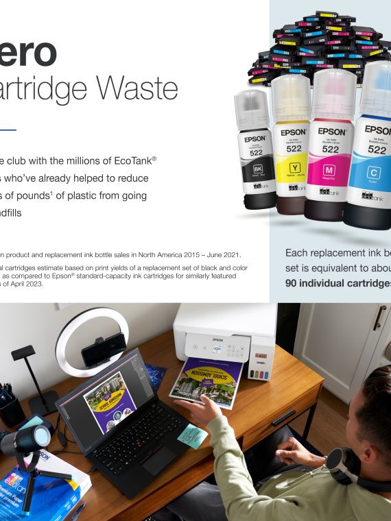 Bezdrátová multifunkční inkoustová tiskárna Epson EcoTank ET-2800 z roku 2025 s technologií Supertank – bílá