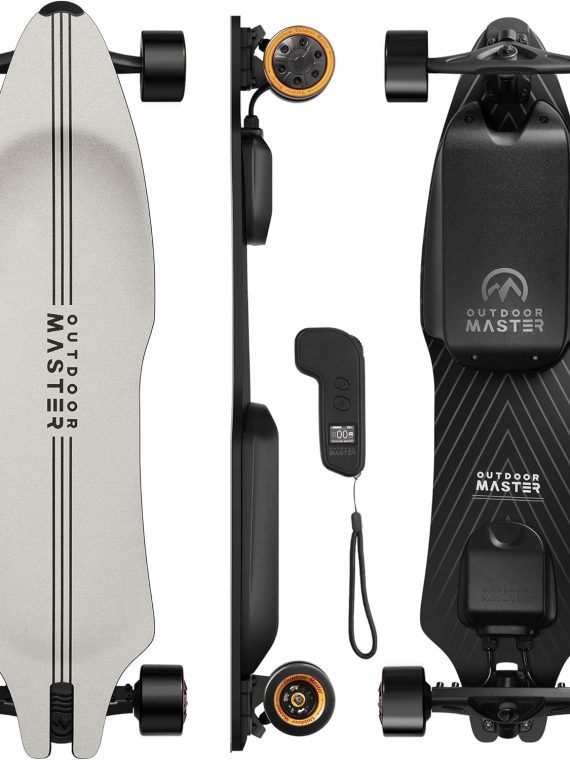 Elektrický skateboard Caribou s dálkovým ovládáním, dojezd 42 km, maximální rychlost 51 km/h, dva 1000W nábojové motory, elektrický longboard pro dospělé a teenagery začátečníky, 6měsíční záruka.