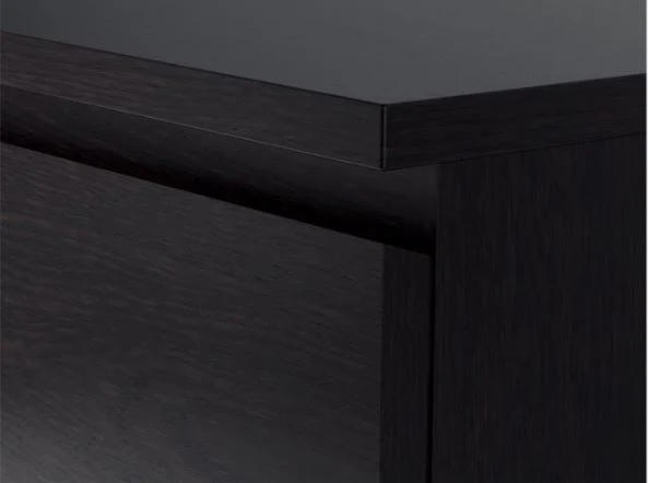 MALM Komoda se 4 zásuvkami, černohnědá, 80x100 cm