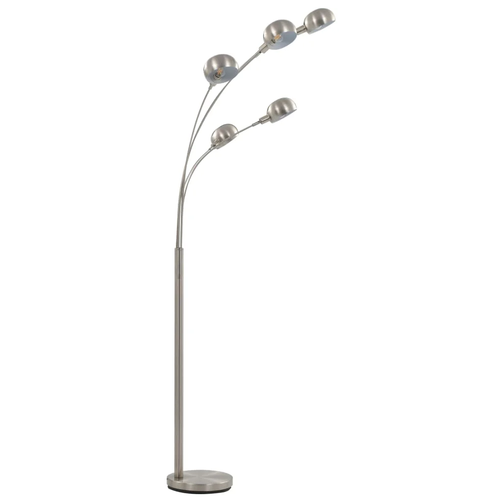 Stojací lampa 200 cm 5 žárovek E14 stříbrná