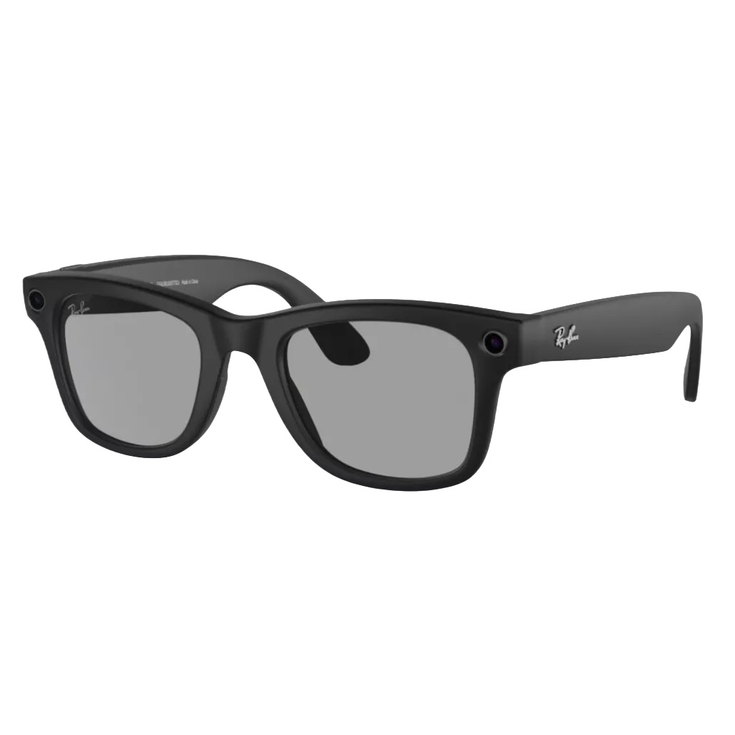 Chytré brýle RAY-BAN Meta Wayfarer RW4006 CUSTOM v lesklé černé barvě s šedými přechodovými skly