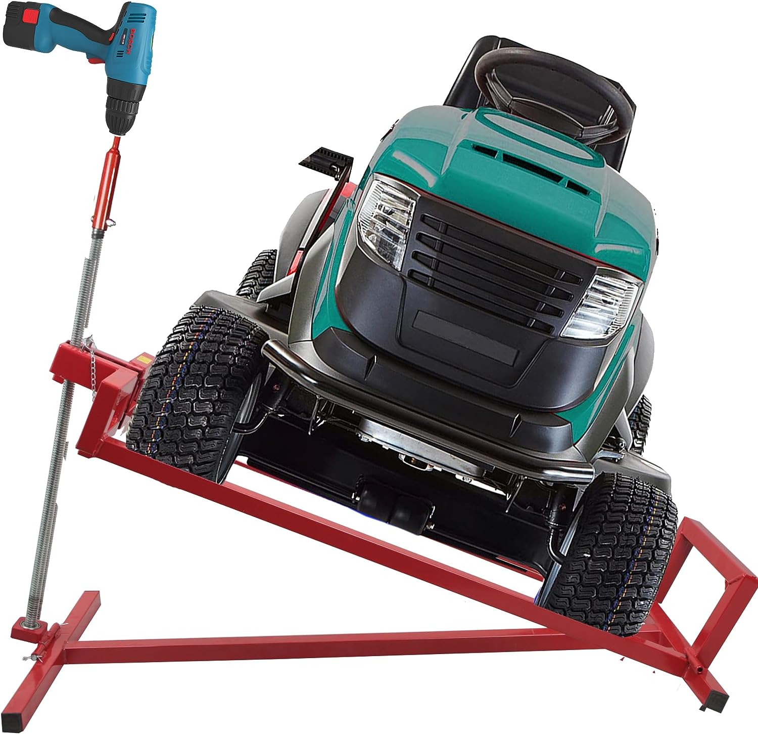 Zvedací plošina pro sekačky na trávu 2025 – Zvedací plošina s nosností 400 kg pro zahradní traktory a sekačky na trávu