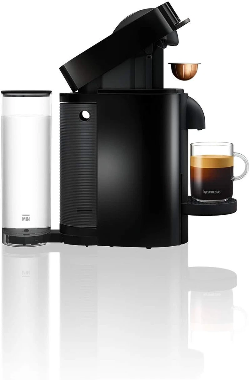 Espresso kávovar Vertuo ENV150B od De'Longhi, inkoustově černá barva, verné kapsle